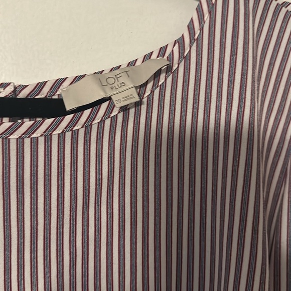 Loft Plus Long Sleeve Striped Blouse - Picture 3 of 4